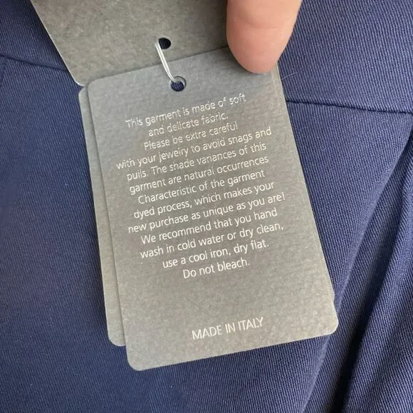 M Made In Italy Woven Pants women's L 29x29 Blue‎ NWT Anthropologie - Picture 6 of 12